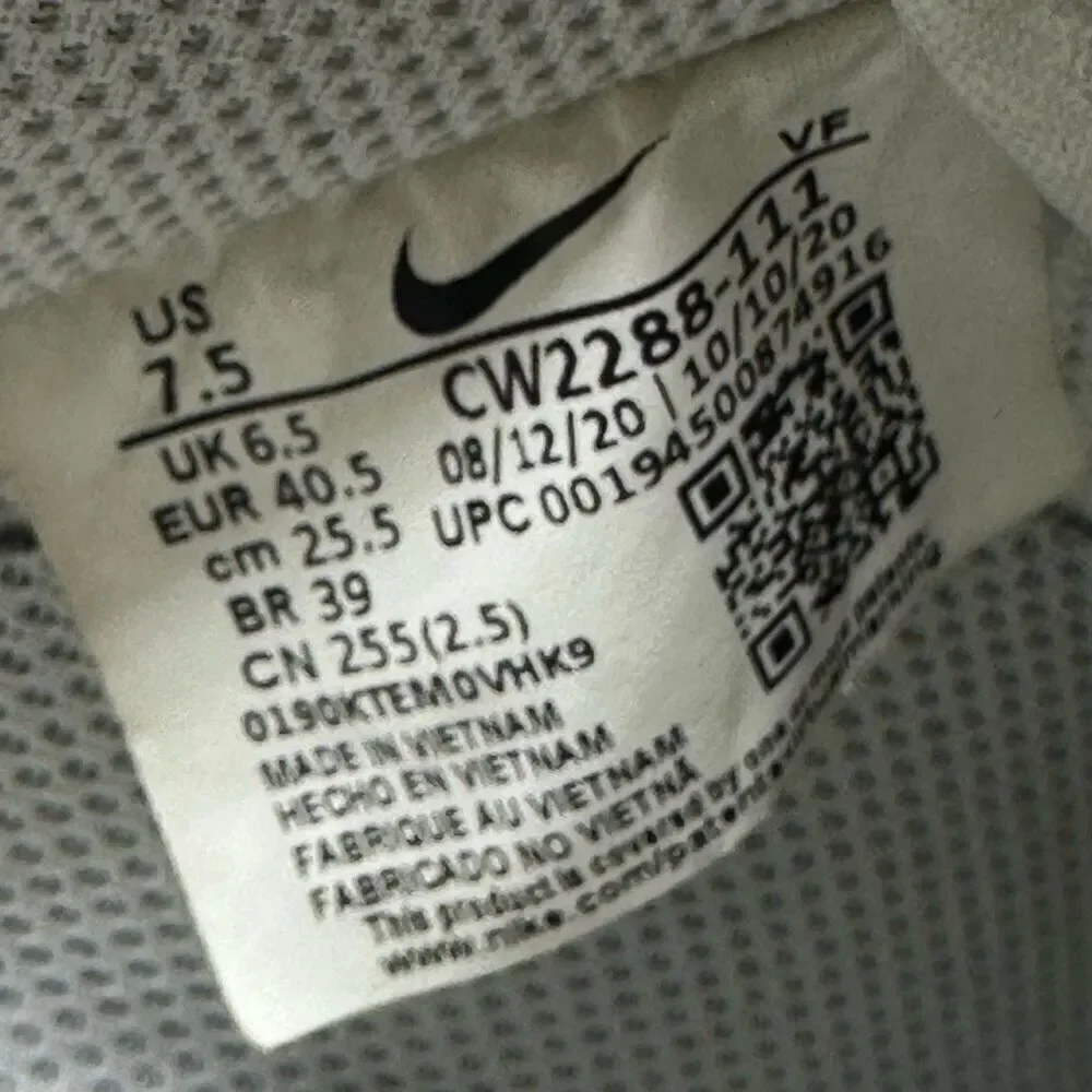 Nike~Men’s~Air Force 1‎ Low '07 White Used~Size 7.5